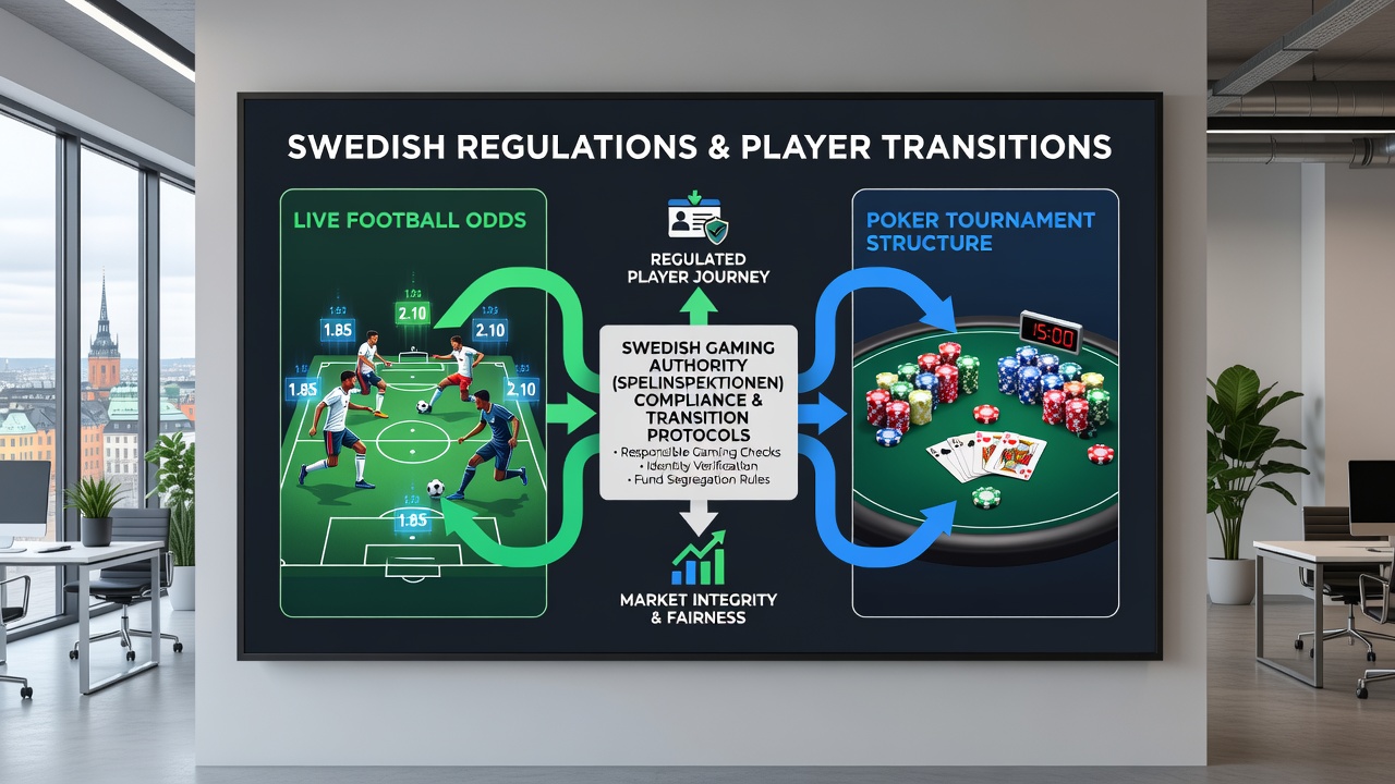 Mobile screen capture illustrating regulatory prompts during a switch from football betting to poker tournament registration